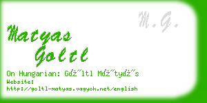 matyas goltl business card